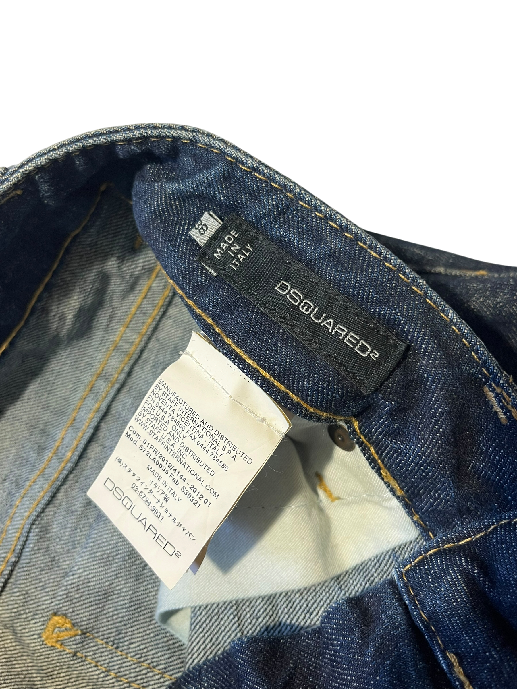DSQUARED2 2015 RUNWAY MUD COATED JEANS