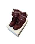 MAISON MARGIELA BURGUNDY PYTHON SKIN "FUTURE" HIGH SNEAKER 42